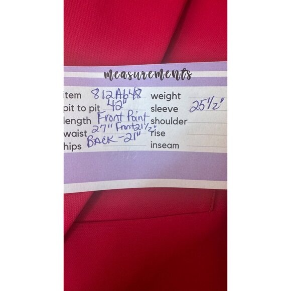 2/$30 NWT Choosy Size 12 Deep Rose Pink Double Breasted Betsy Blazer - Picture 13 of 16